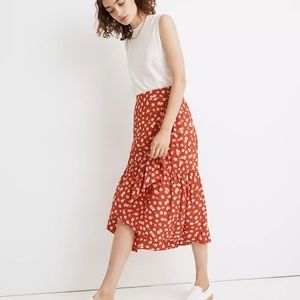 Madewell Poppy Floral Print MIDI Skirt